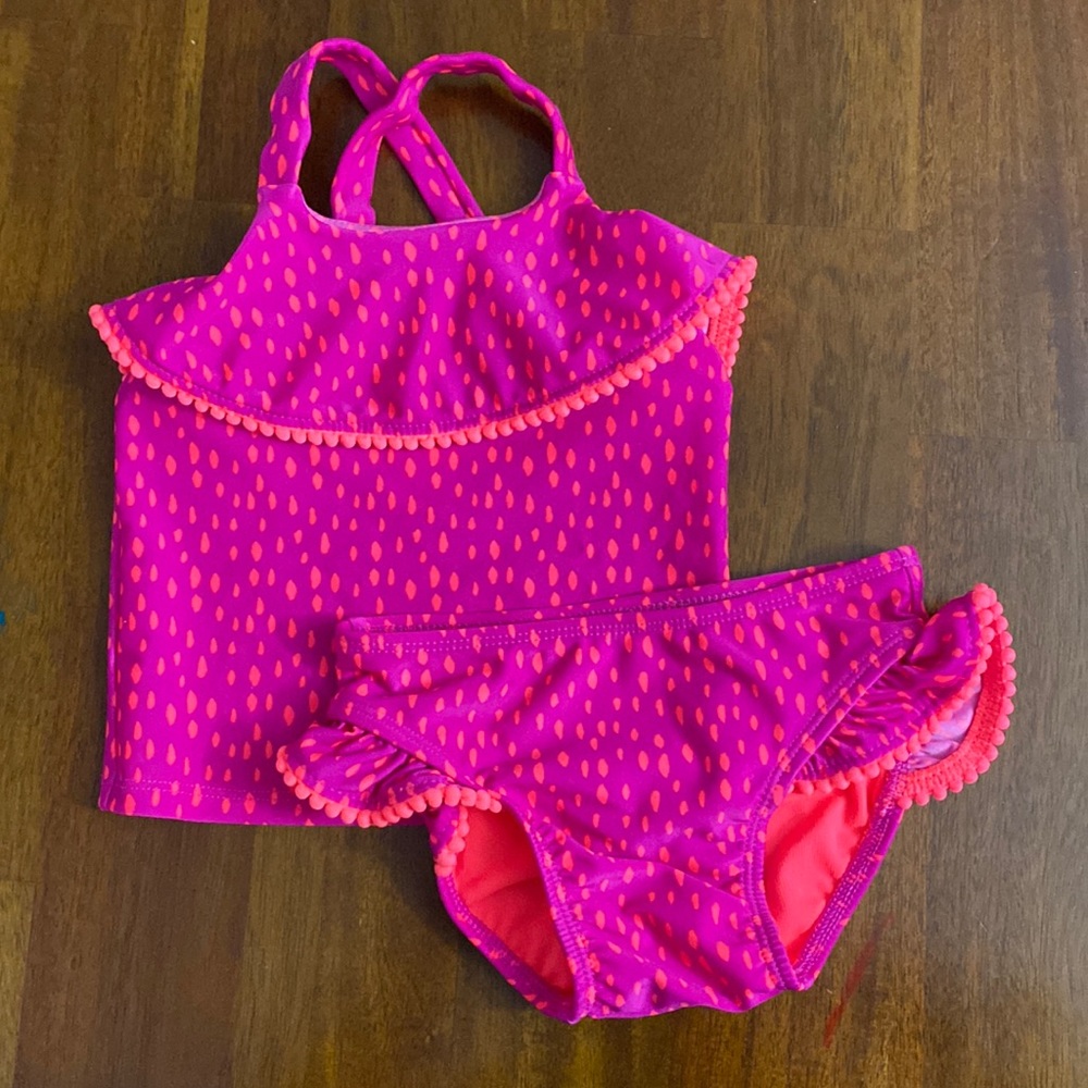 Cat & Jack Pink Baby Tankini 2T